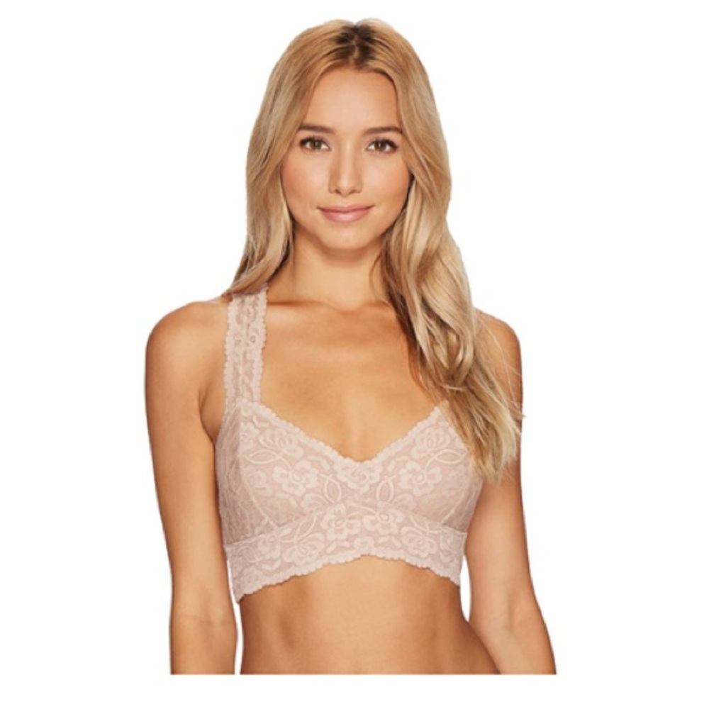 NUDE☀️FREE PEOPLE Galloon Lace Racerback, Med